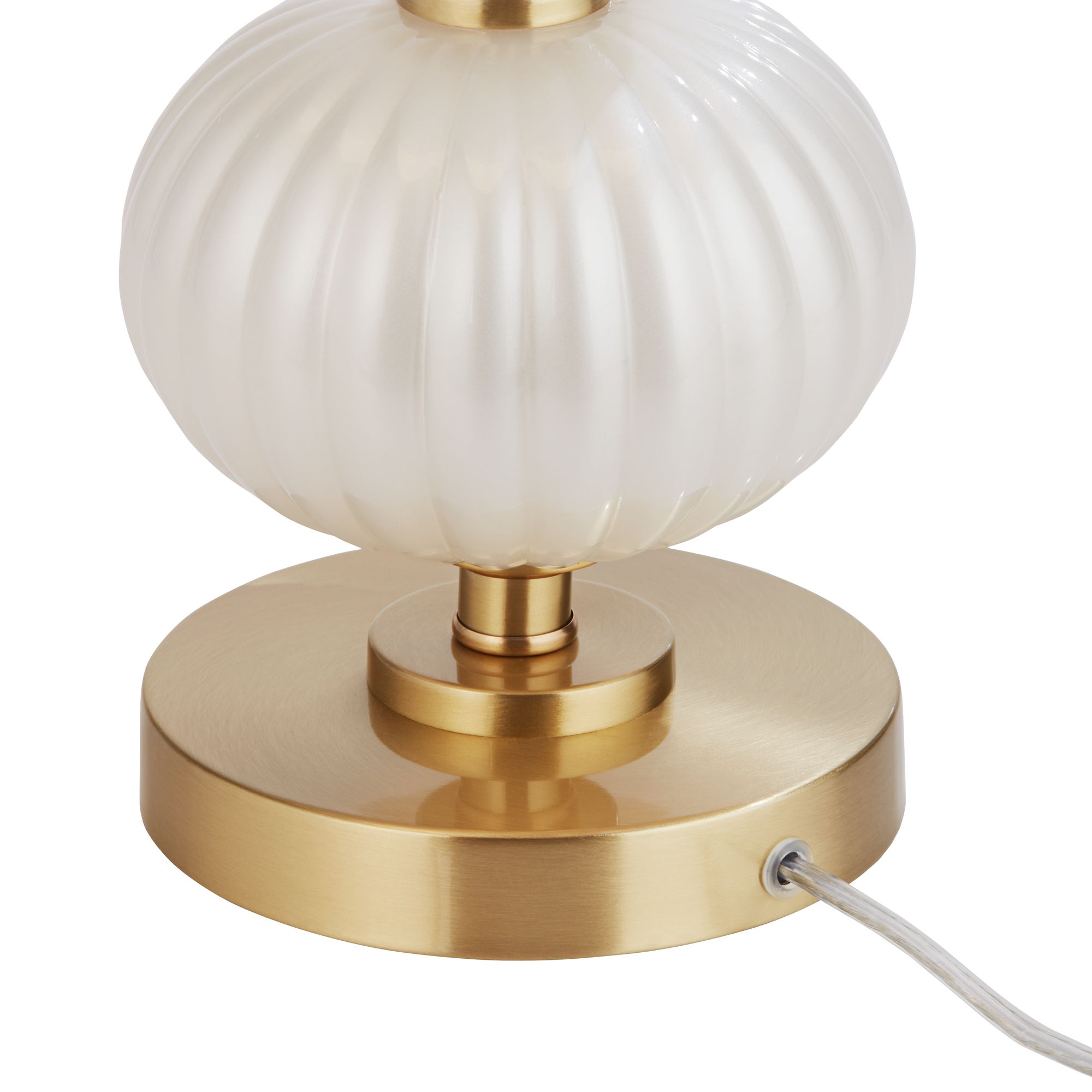 Watch A Video About the Possini Euro Grace Pearl White Glass Table Lamp