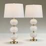 1_Possini Euro Grace 30" High Pearl White Glass Table Lamp Set of 2