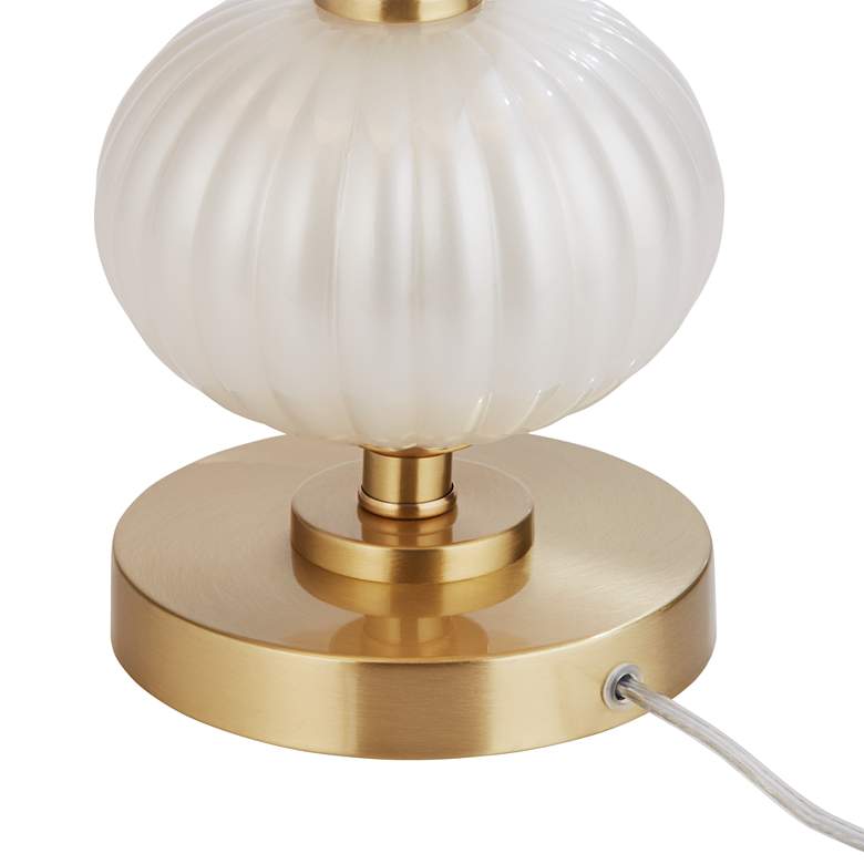Image 7 Possini Euro Grace 30" High Pearl White Glass Table Lamp Set of 2 more views