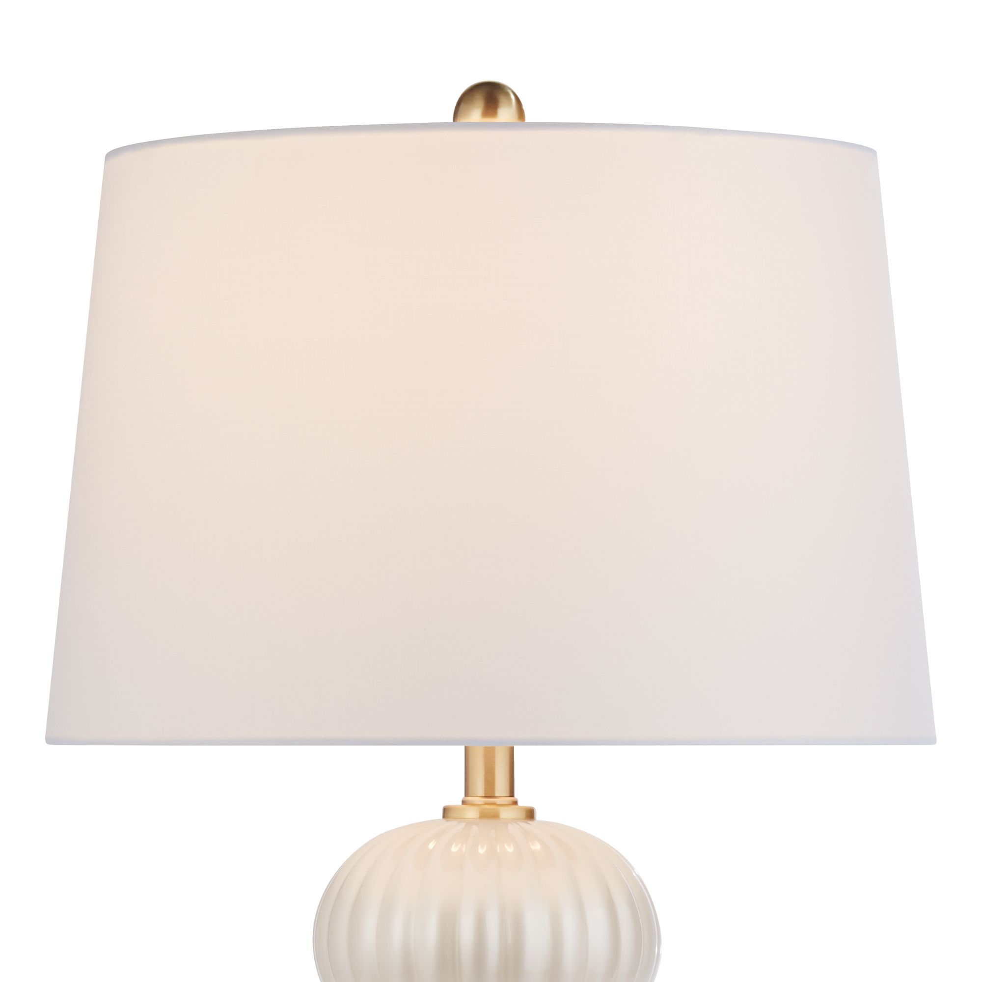 Image 4 Possini Euro Grace 30" High Pearl White Glass Table Lamp with Dimmer more views