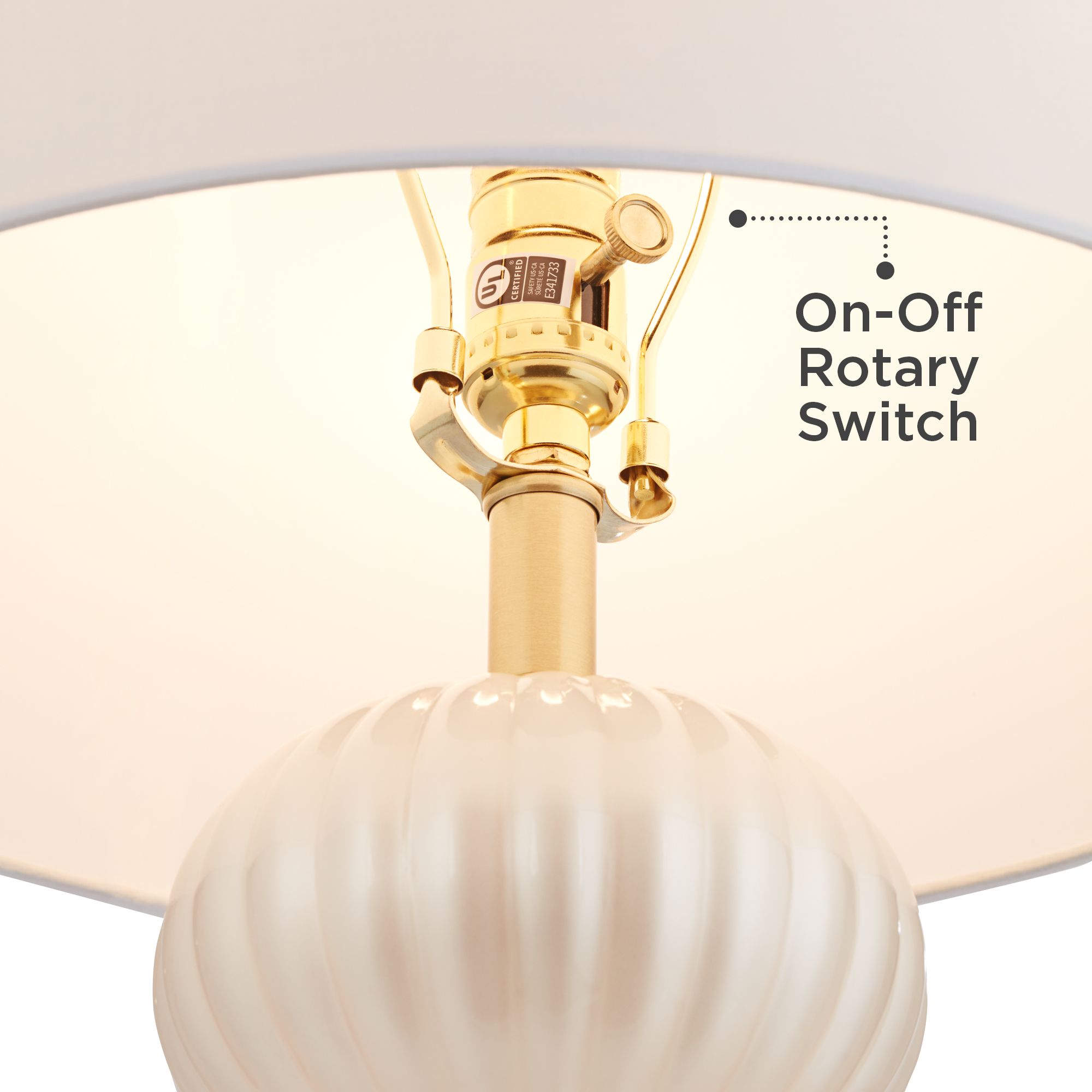 Image 5 Possini Euro Grace 30" High Pearl White Glass Table Lamp with Dimmer more views