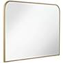 Possini Euro Graffen 40" x 27" Gold Leaf Rectangular Wall Mirror