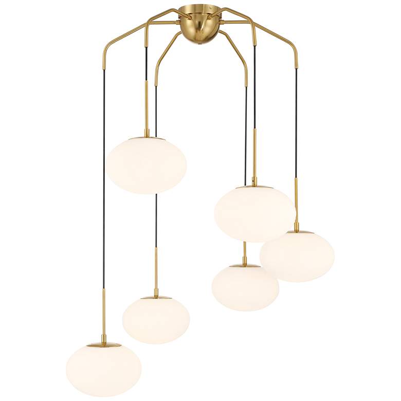 Image 2 Possini Euro Graham 36" Wide Gold 6-Light Chandelier