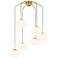 Possini Euro Graham 36" Wide Gold 6-Light Chandelier