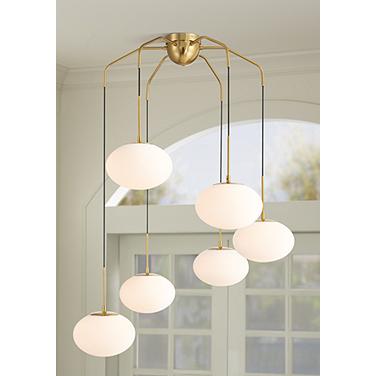 Possini Euro Graham 36" Wide Gold 6-Light Chandelier