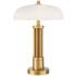 Possini Euro Granview 23" Brass and Dome Glass Dual USB Lamp
