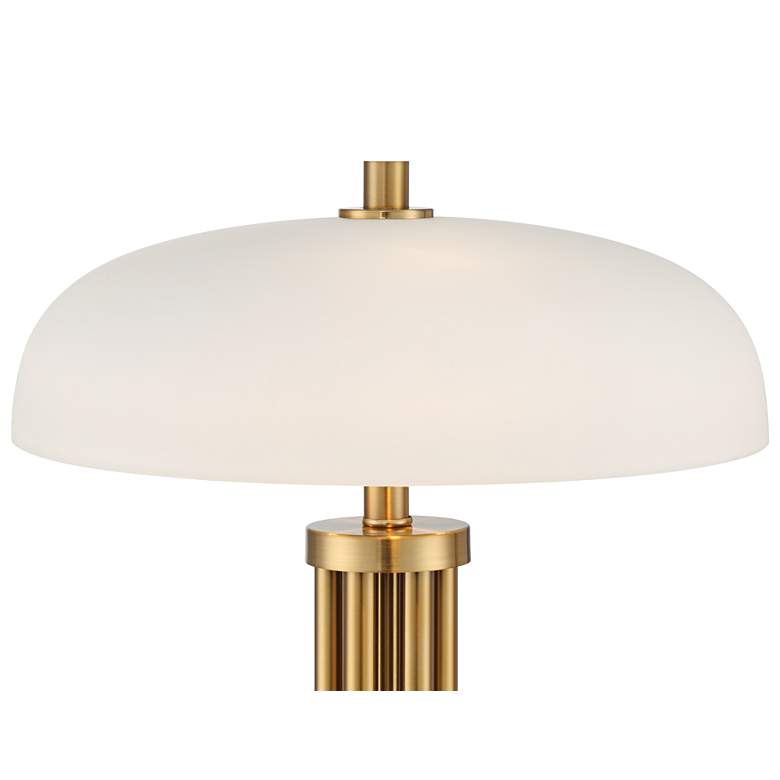 Image 3 Possini Euro Granview 23" Brass and Dome Glass Dual USB Lamp more views