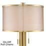 Possini Euro Granview 36 1/4" Gold Column Table Lamp with Marble Riser