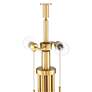 Possini Euro Granview 36 1/4" Gold Column Table Lamp with Marble Riser