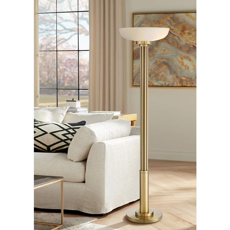 Image 2 Possini Euro Granview 70" Gold Light Blaster™ 4-Light Torchiere