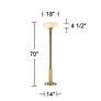 7_Possini Euro Granview 70" Gold Light Blaster™ 4-Light Torchiere more views