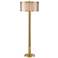 Possini Euro Granview Brass 70 1/2" Tall Floor Lamp with Double Shade