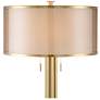 Possini Euro Granview Brass 70 1/2" Tall Floor Lamp with Double Shade in scene