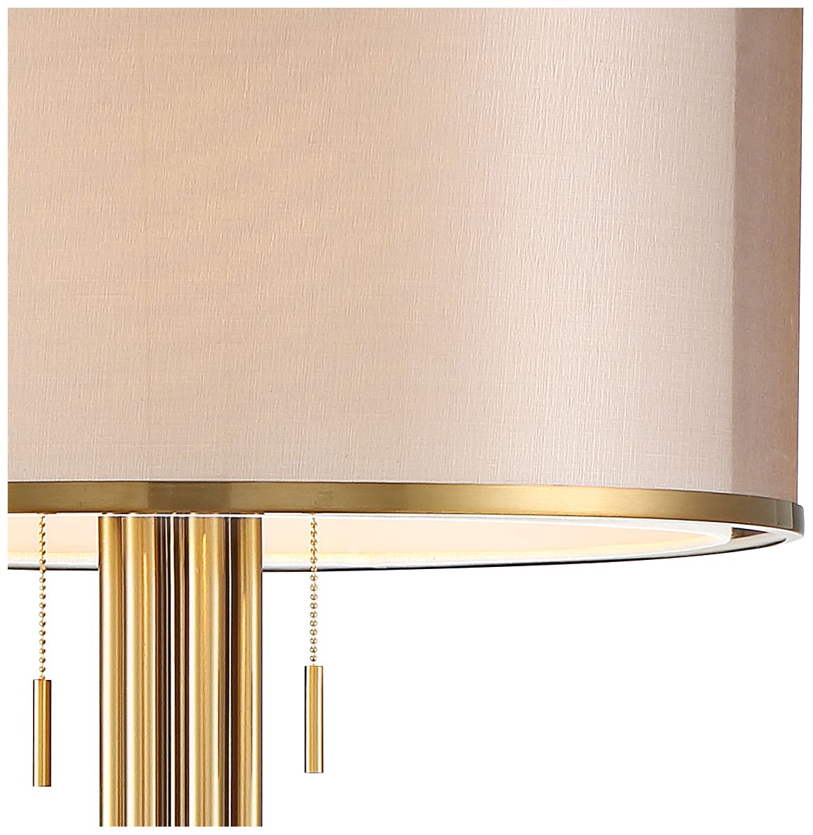 Possini Euro Granview Brass 70 1/2" Tall Floor Lamp with Double Shade in scene