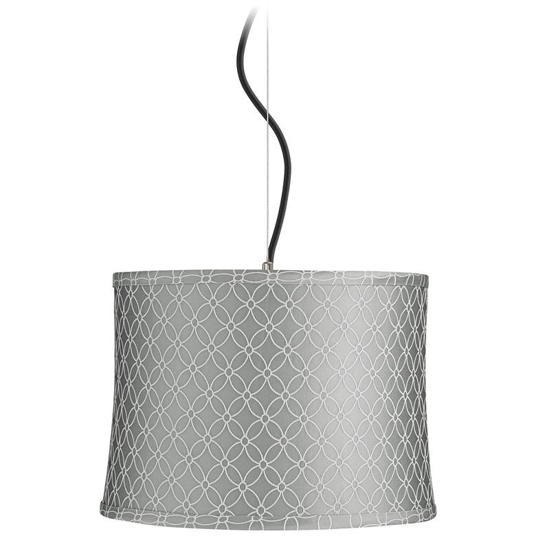 Image 1 Possini Euro Gray An-Qing Shade 14 inch Wide Pendant Light