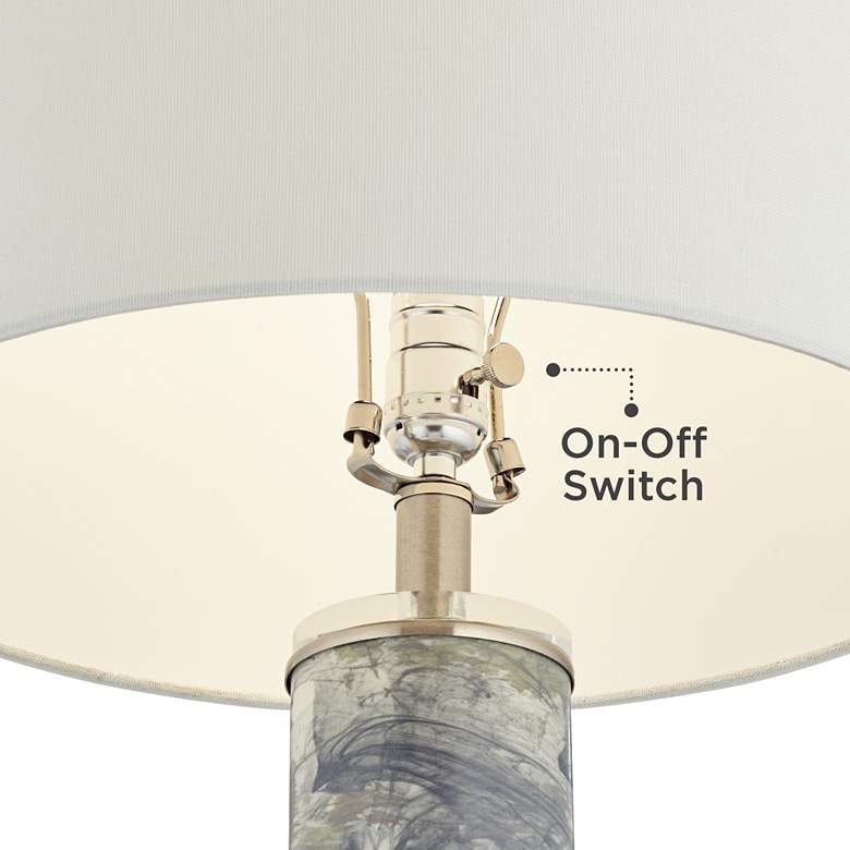 Image 5 Possini Euro Gray Brushstrokes 33 1/2" Modern Ceramic Table Lamp more views