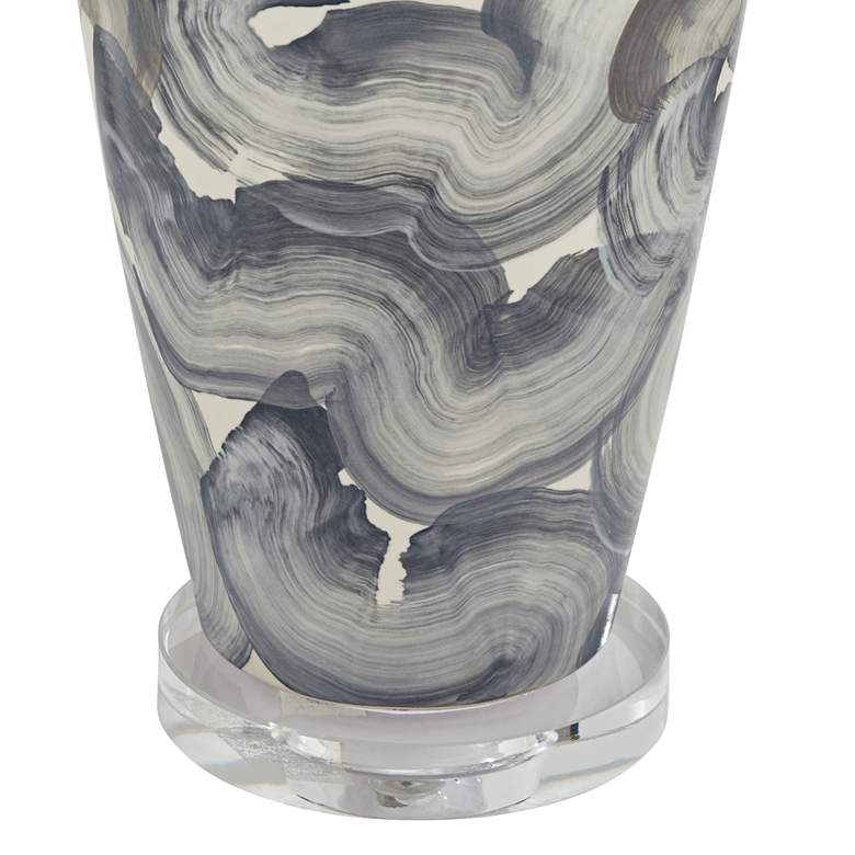 Image 6 Possini Euro Gray Brushstrokes 33 1/2 inch Modern Ceramic Table Lamp more views
