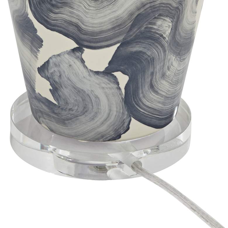 Image 7 Possini Euro Gray Brushstrokes 33 1/2" Modern Ceramic Table Lamp more views