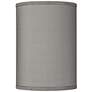 1_Possini Euro Gray Faux Silk Cylinder Lamp Shade 8x8x11 (Spider)
