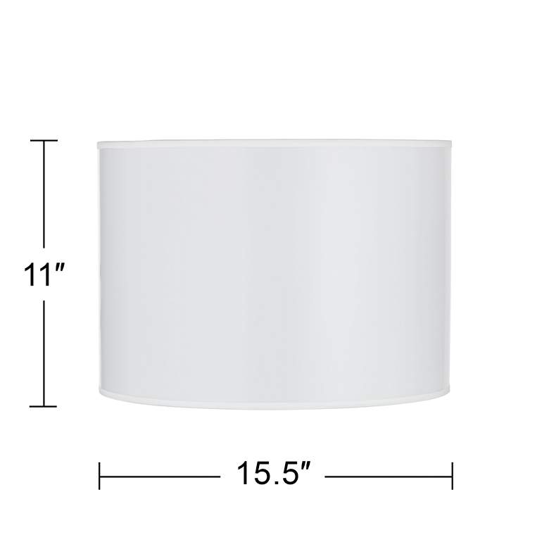 Image 5 Possini Euro Gray Faux Silk Drum Lamp Shade 15.5x15.5x11 (Spider) more views