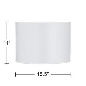 Image5 of Possini Euro Gray Faux Silk Drum Lamp Shade 15.5x15.5x11 (Spider) more views