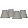 Possini Euro Gray Faux Silk Set of Four Shades 3x6x5 (Clip-On)