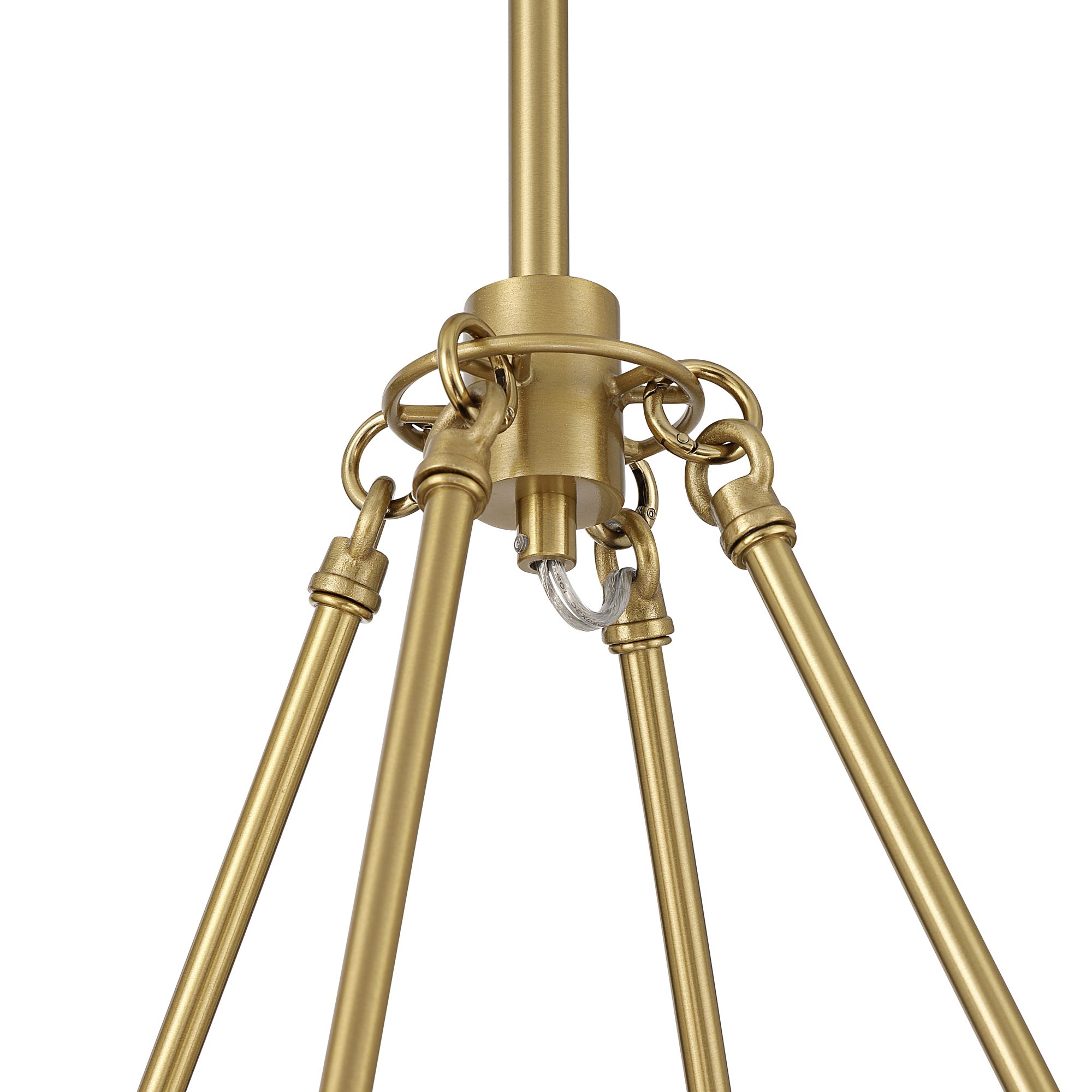 Possini Euro Greta 30 1/2" Wide Brass 8-Light Shade Chandelier in scene