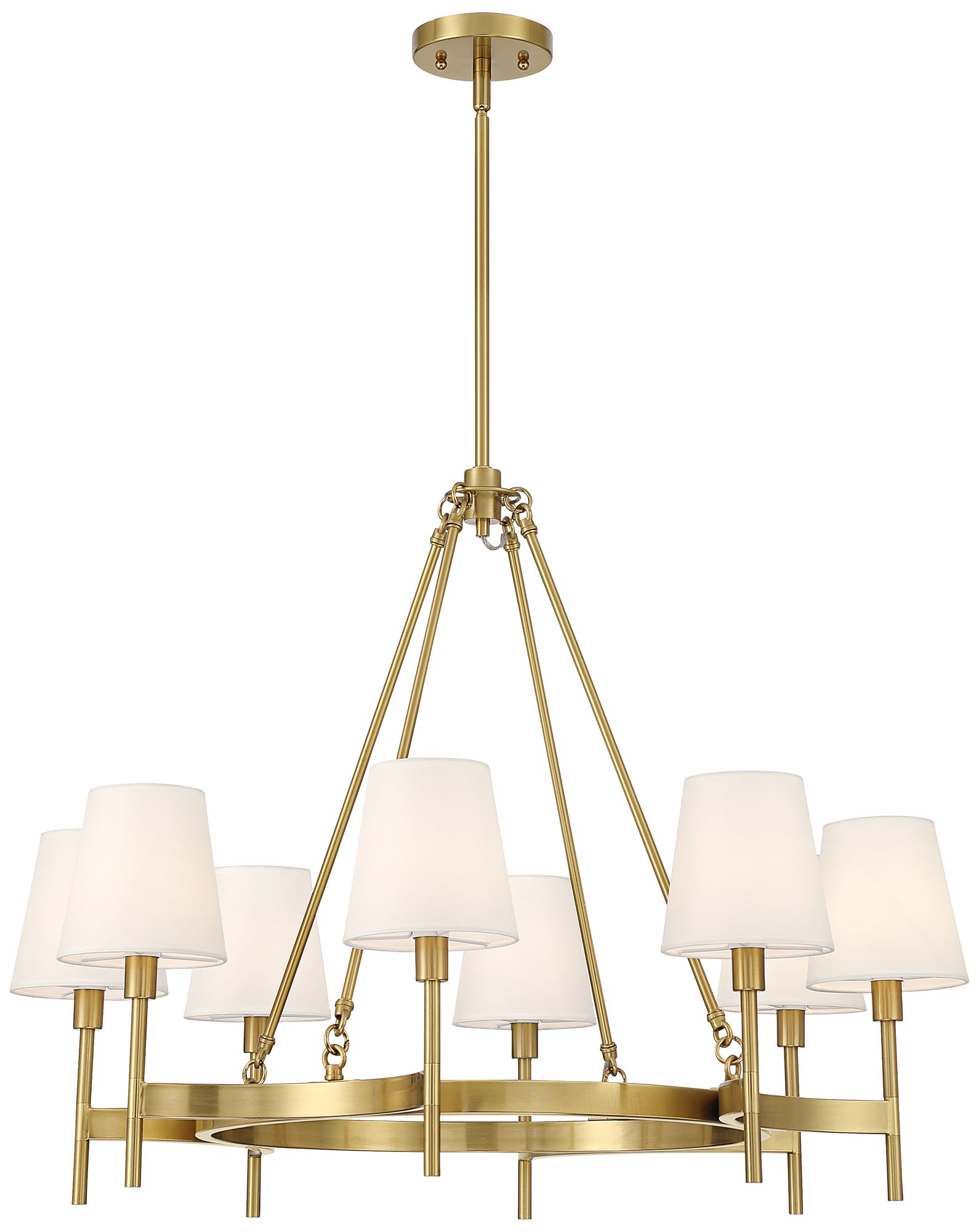 Possini Euro Greta 30 1/2" Wide Brass 8-Light Shade Chandelier in scene