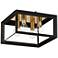 Possini Euro Gretna Boxed 10" Wide Modern Black and Gold Ceiling Light