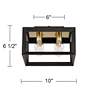 Possini Euro Gretna Boxed 10" Wide Modern Black and Gold Ceiling Light