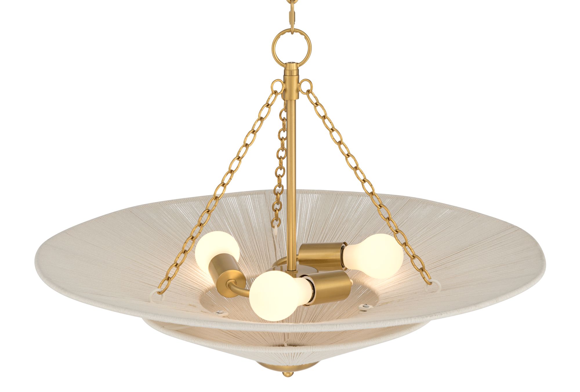 Image 6 Possini Euro Griner 25 1/4"W Burnished Brass 3-Light Rope Chandelier more views