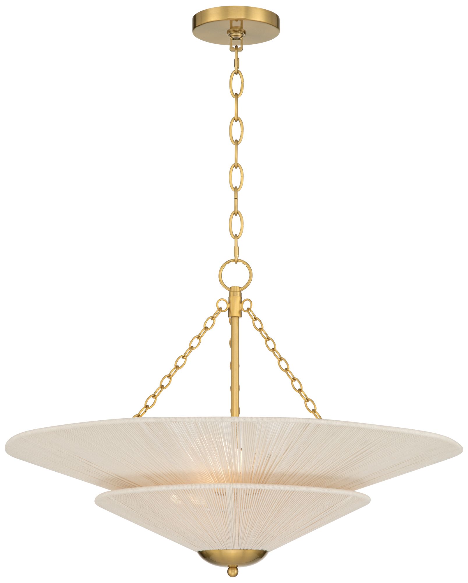 Watch A Video About the Possini Euro Griner Burnished Brass 3 Light String Chandelier