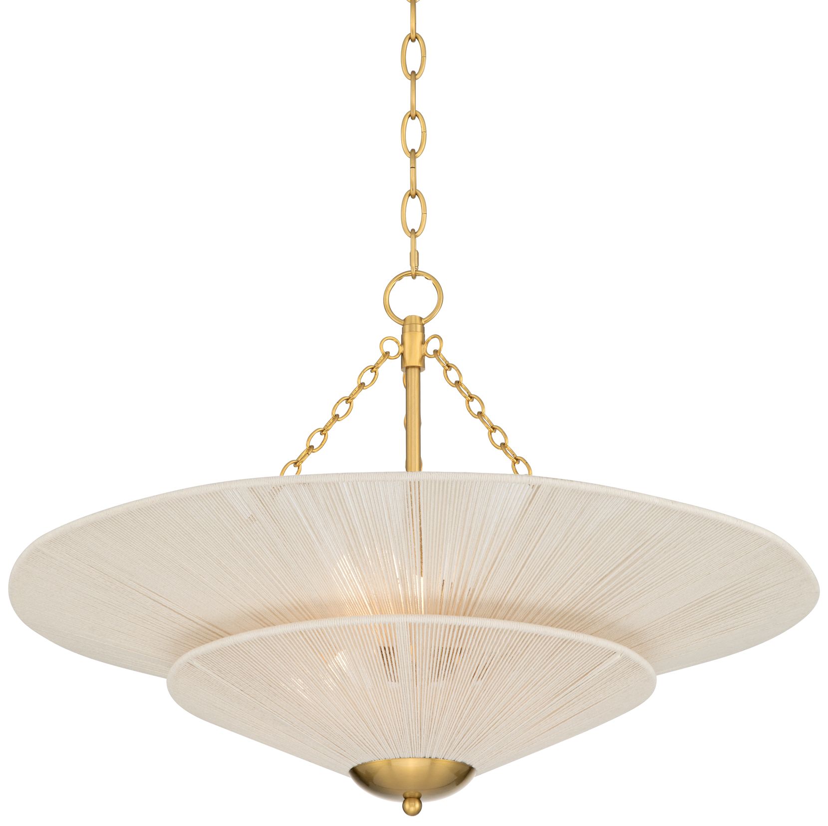 Image 3 Possini Euro Griner 25 1/4"W Burnished Brass 3-Light String Chandelier