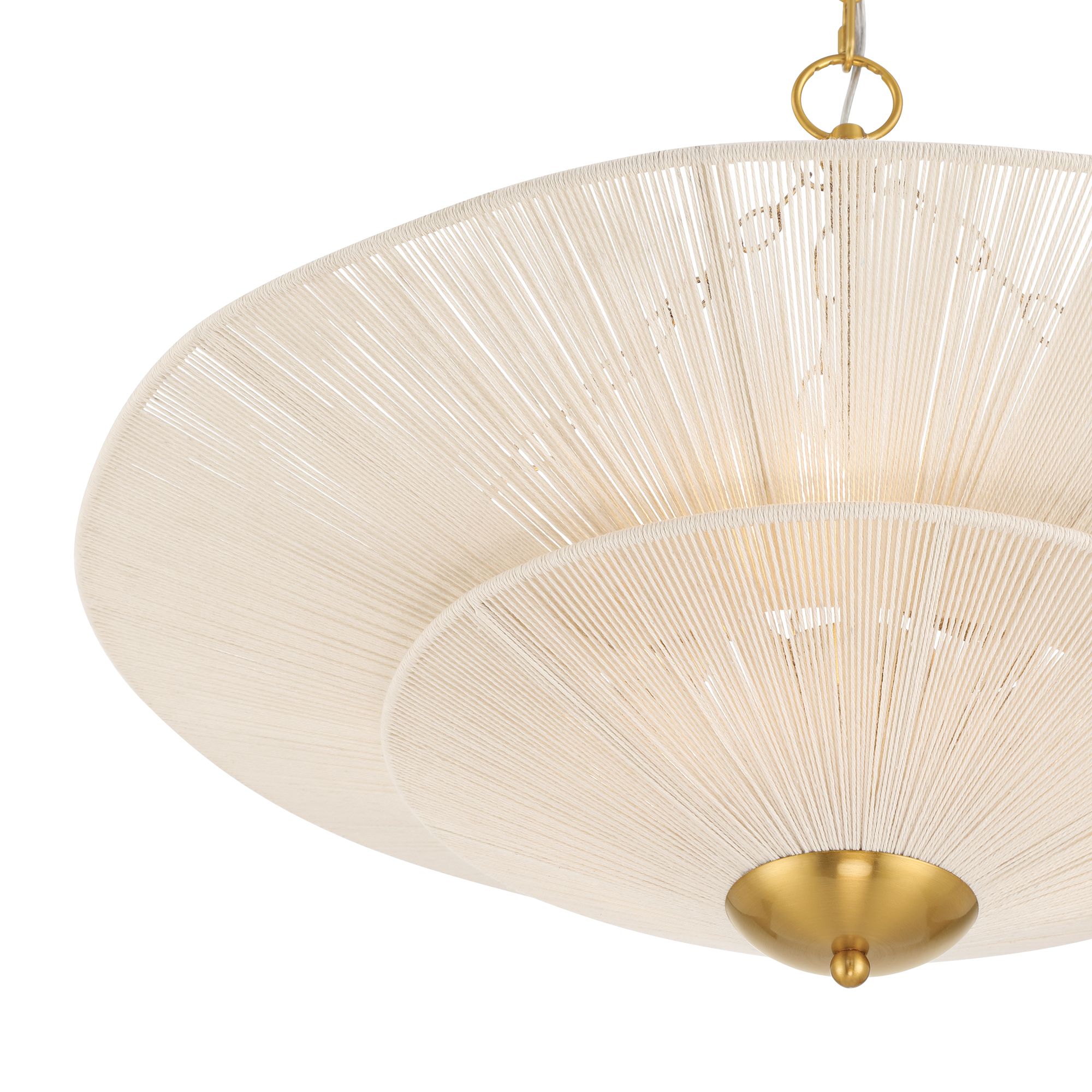 Image 4 Possini Euro Griner 25 1/4"W Burnished Brass 3-Light String Chandelier more views