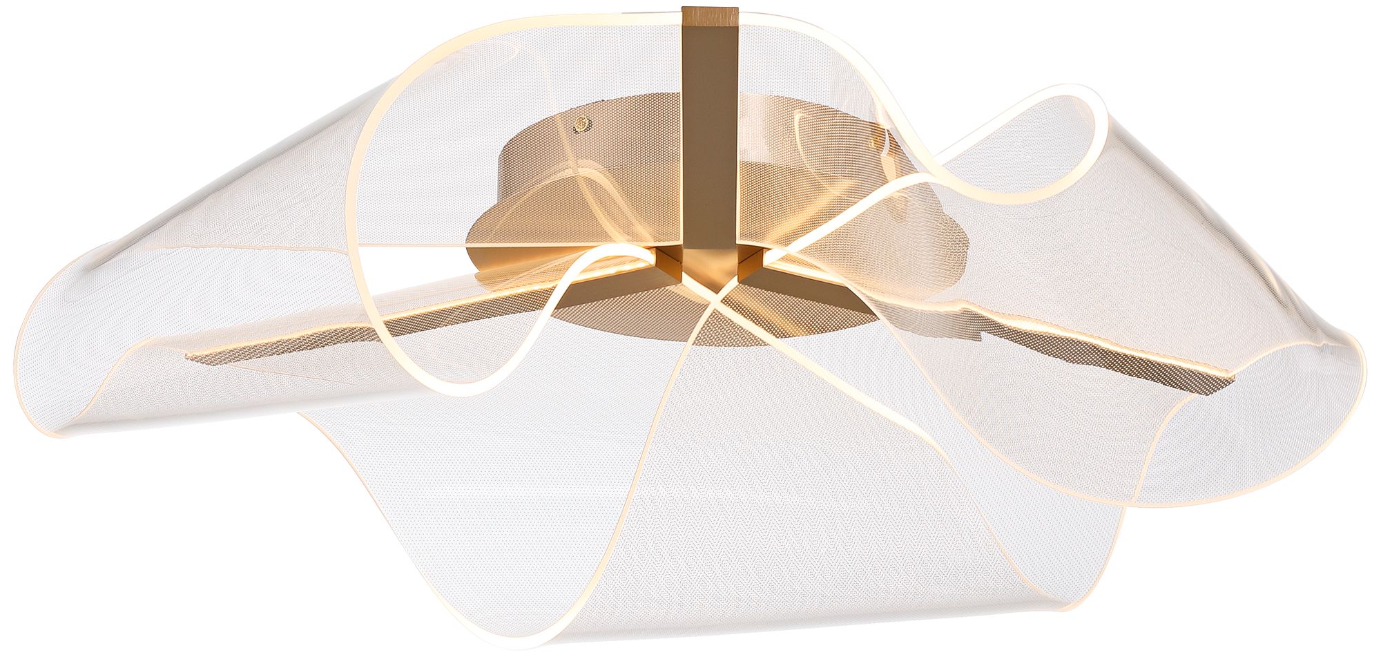 Possini Euro Grosvenor 25" Brushed Gold Modern LED Ceiling Light Image 2