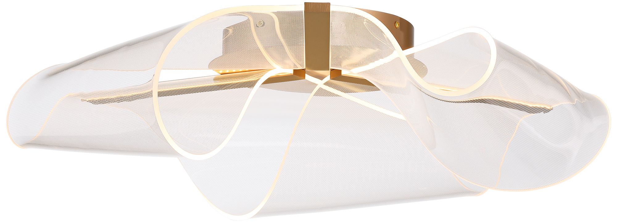 Possini Euro Grosvenor 25" Brushed Gold Modern LED Ceiling Light Image 4