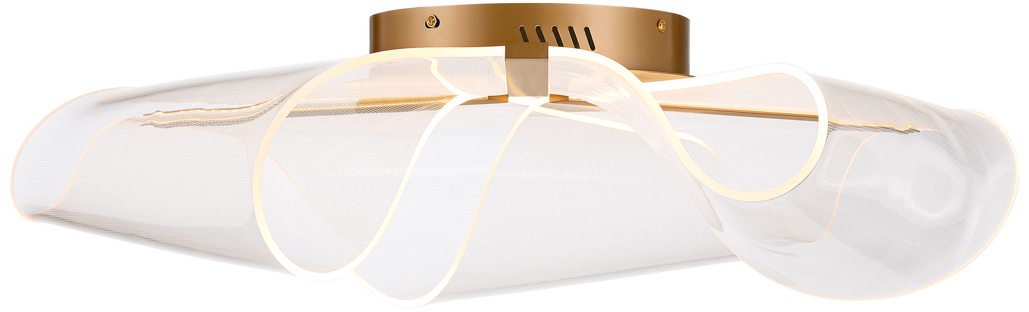 Possini Euro Grosvenor 25" Brushed Gold Modern LED Ceiling Light Image 5