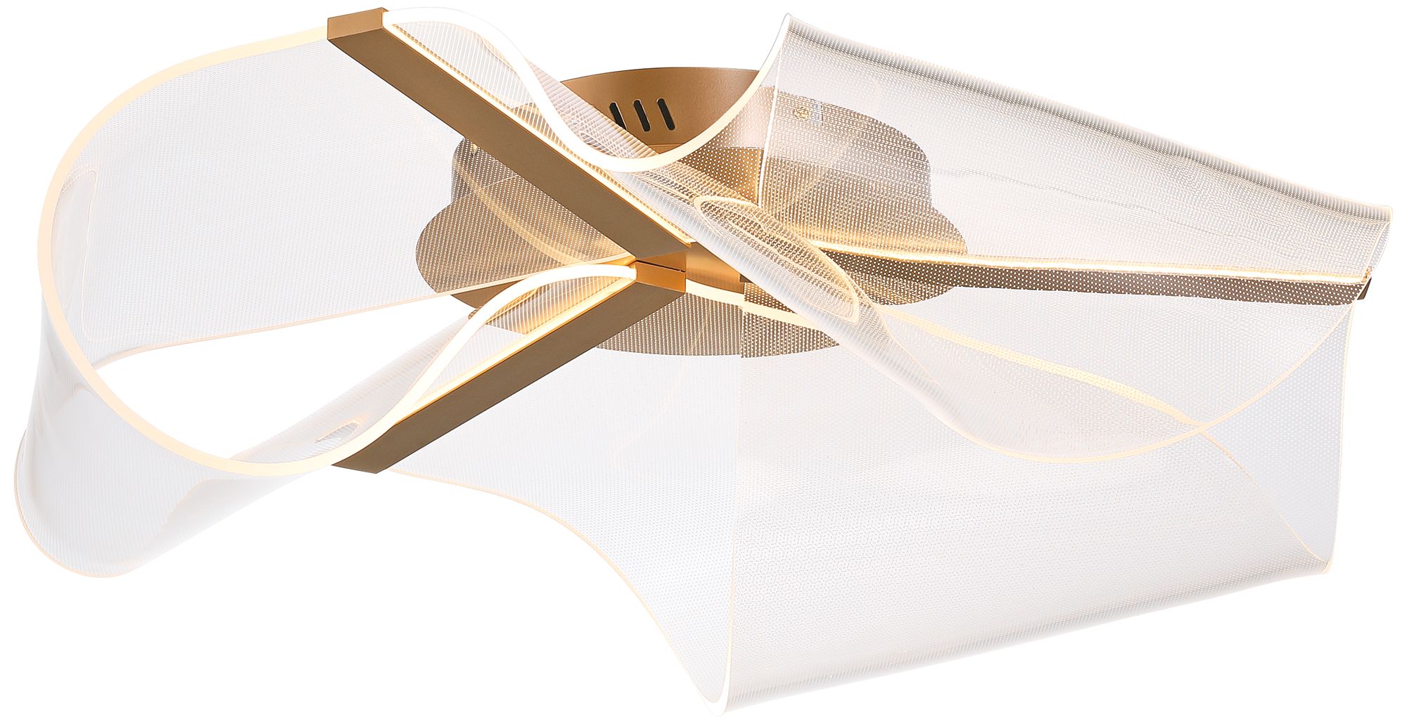 Possini Euro Grosvenor 25" Brushed Gold Modern LED Ceiling Light Image 8