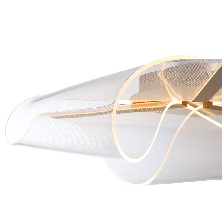 Image 3 Possini Euro Grosvenor 25" Brushed Gold LED Ceiling Light more views