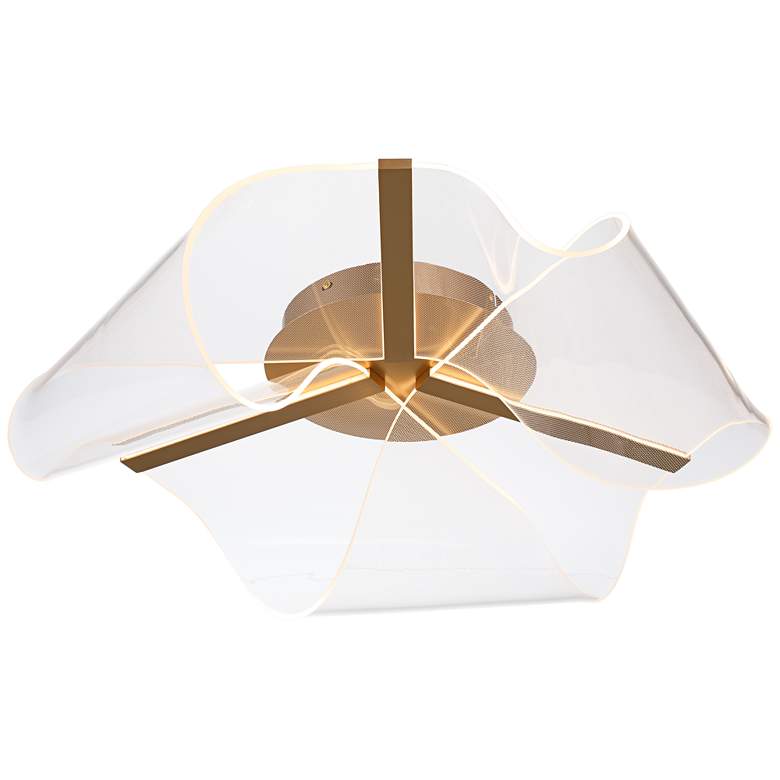 Image 6 Possini Euro Grosvenor 25" Brushed Gold LED Ceiling Light more views