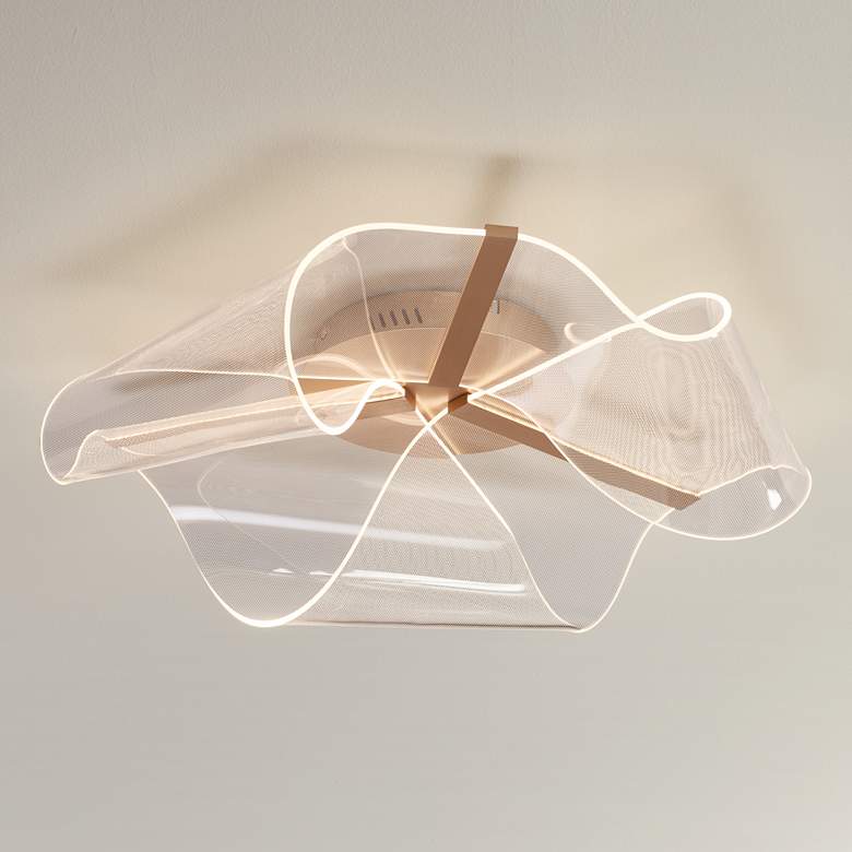 Image 1 Possini Euro Grosvenor 25" Brushed Gold Modern LED Ceiling Light