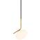 Possini Euro Gwynn 12" Wide Black and Gold Mini Pendant