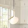 2_Possini Euro Gwynn 12" Wide Black and Gold Mini Pendant