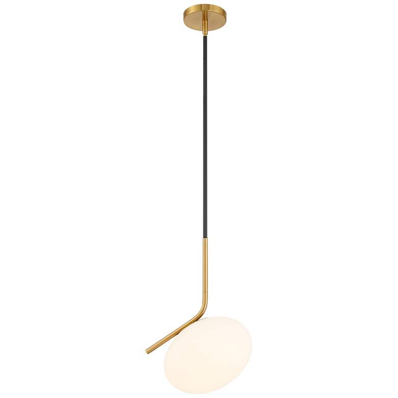 Image 6 Possini Euro Gwynn 12" Wide Black and Gold Mini Pendant more views