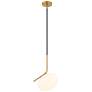 7_Possini Euro Gwynn 12" Wide Black and Gold Mini Pendant more views