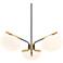 Possini Euro Gwynn 26 1/2" Black and Gold 3-Light Modern Chandelier