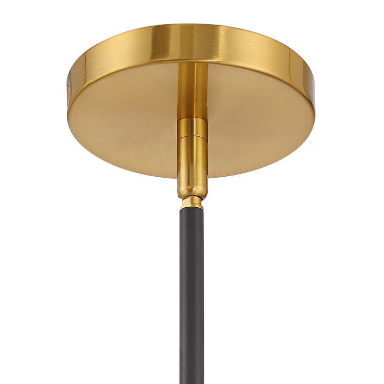 Image 5 Possini Euro Gwynn 26 1/2" Black and Gold 3-Light Modern Chandelier more views