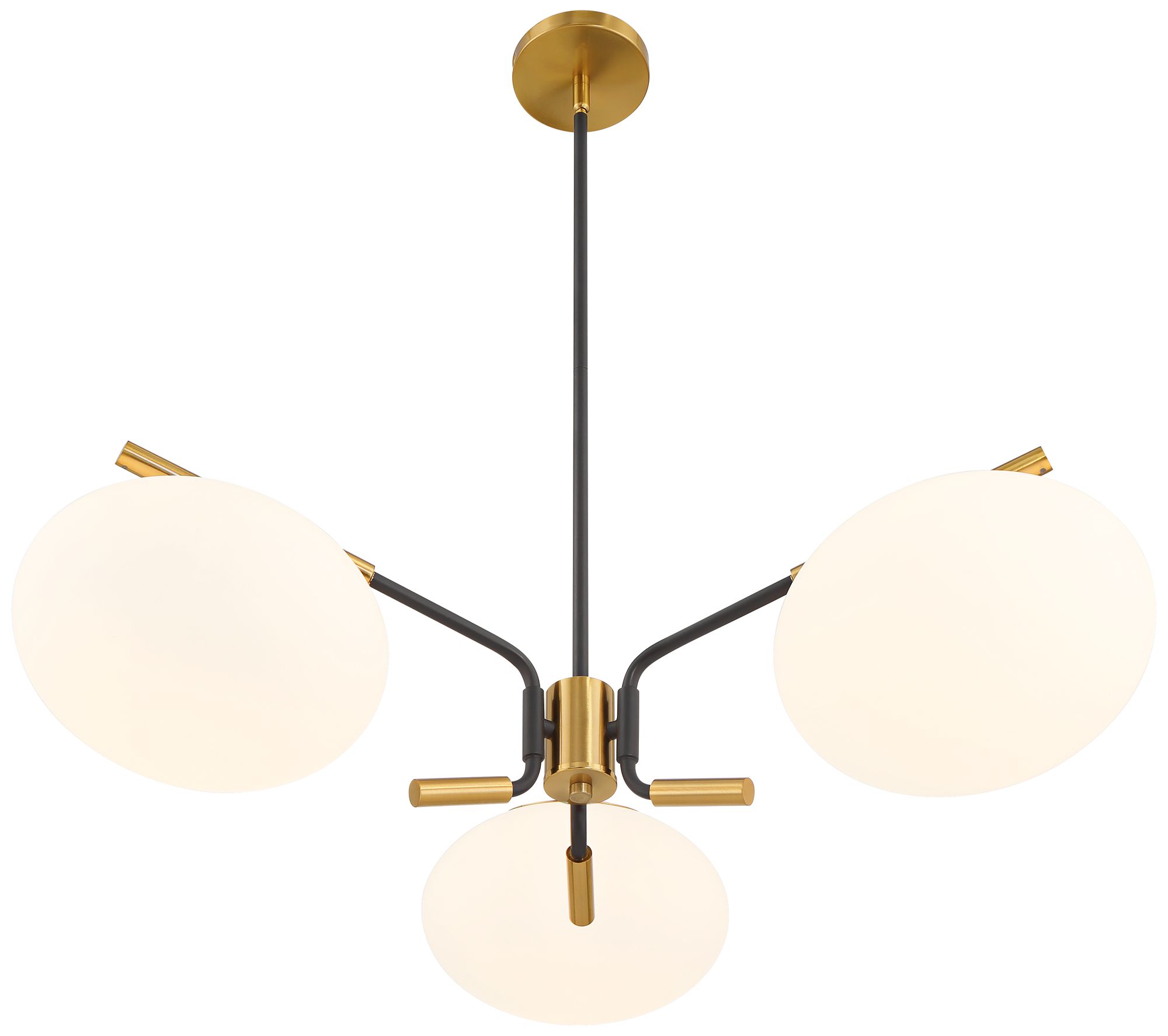 Watch A Video About the Gwynn Black and Gold 3 Light Chandelier