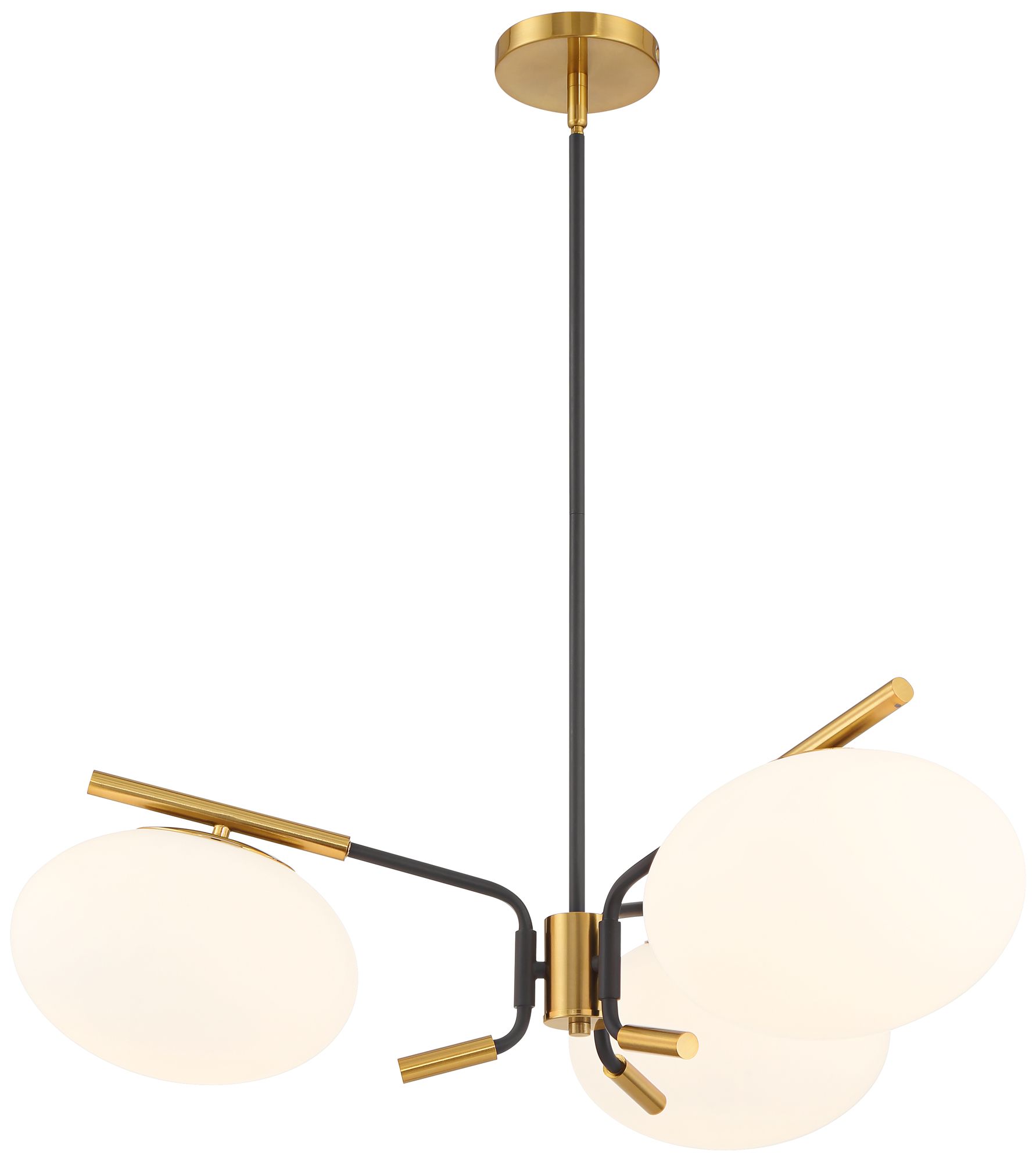 Watch A Video About the Gwynn Black and Gold 3 Light Chandelier