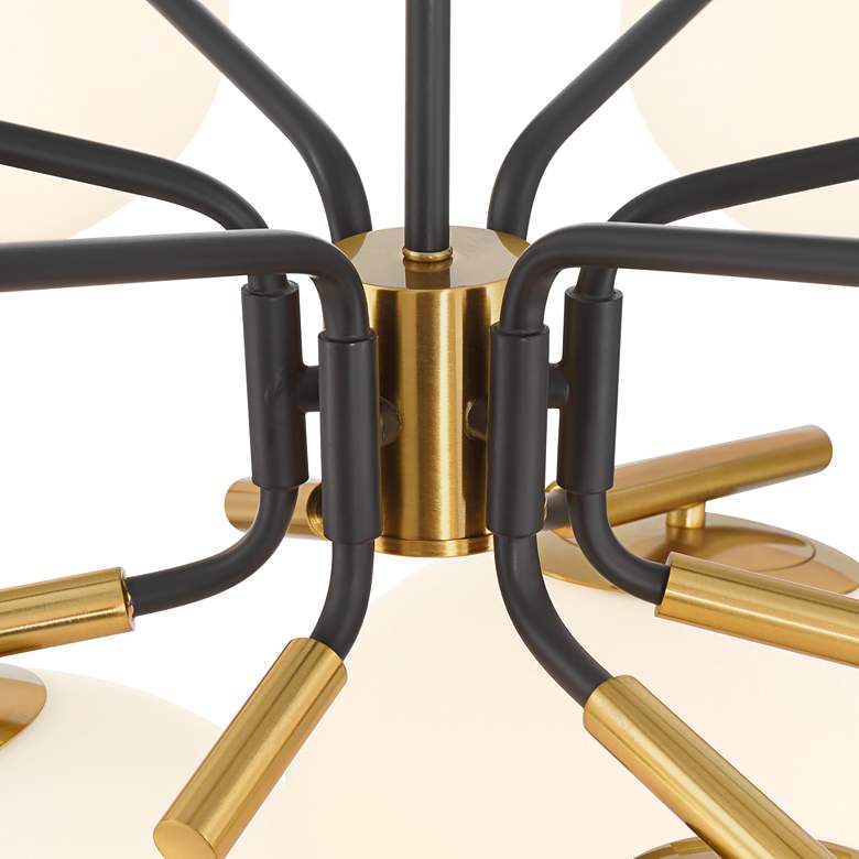 Image 5 Possini Euro Gwynn 42"W Black and Gold 9-Light Chandelier more views